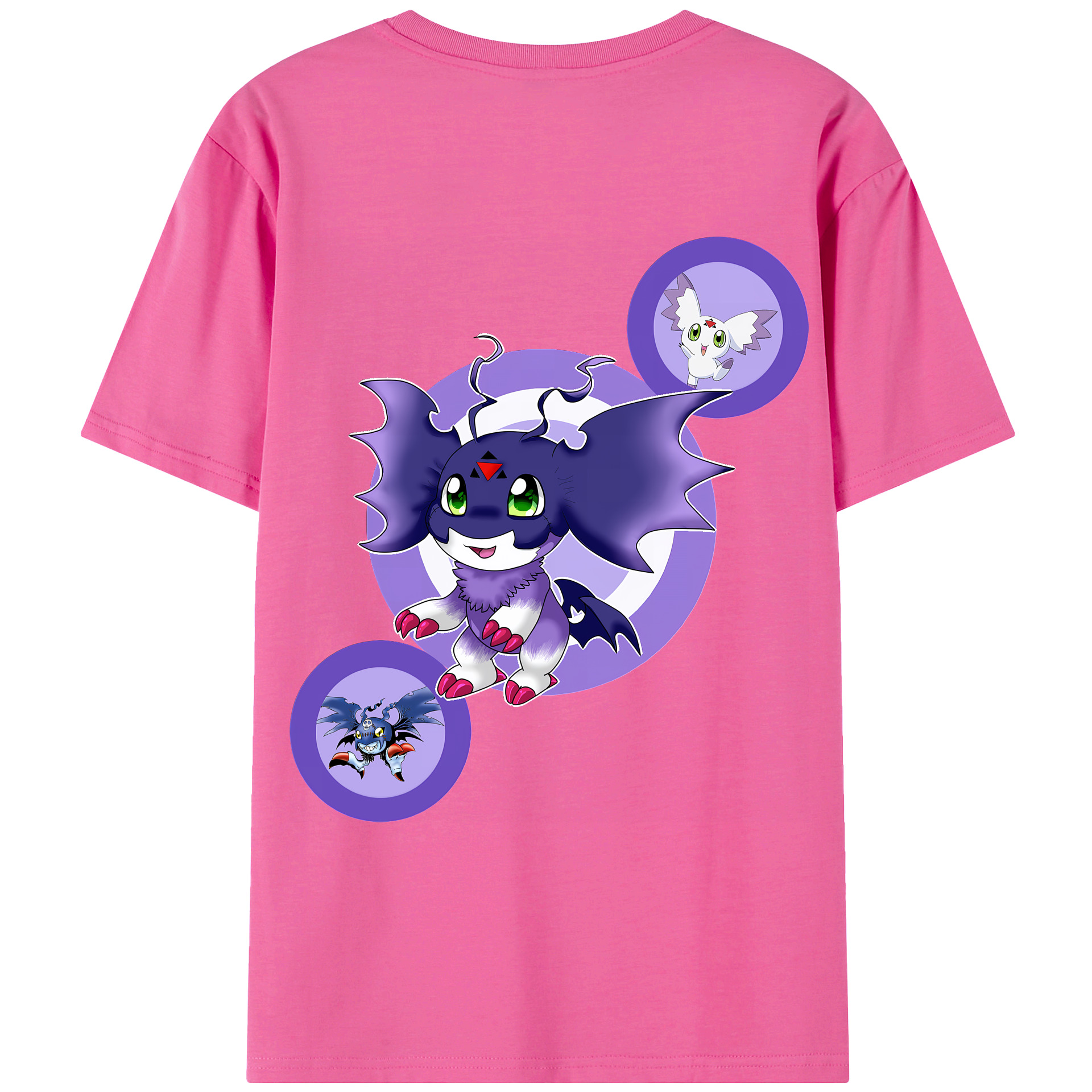 （画像用） Digimon デジタルモンスター/デジモン レディース半袖Tシャツ(バックプリント)